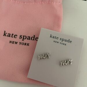 Kate Spade Mrs. Earrings in silver